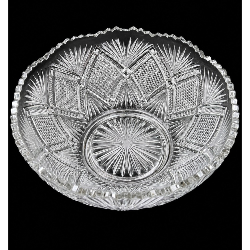 Antique McKee IHC Teutonic EAPG Glass 8.5" Berry Serving Bowl c1894